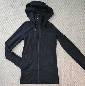Lululemon Black Hooded Zip-Up Jacket Size 2